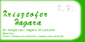 krisztofer hagara business card